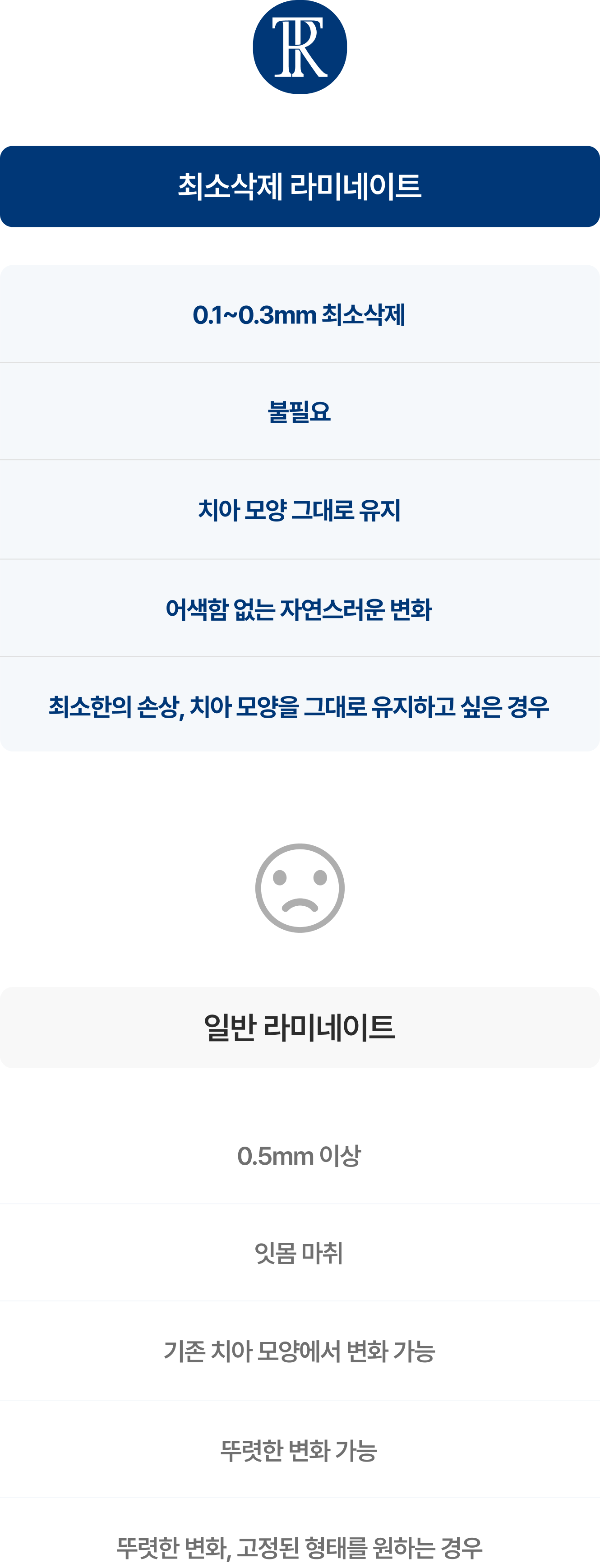최소삭제 라미네이트와 일반 라미네이트의 차이점